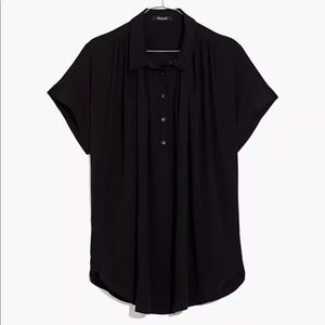 Madewell Central Drapey Blouse Size S in Black